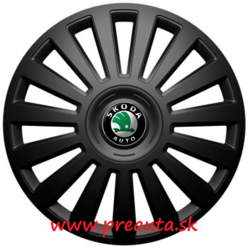 KRYTY KOLIES PRE ŠKODA 15" LUXURYZ black 4ks